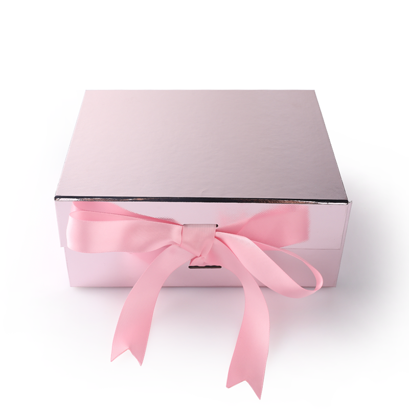 Compostable Luxury Magnetic Folding Boxes With Ribbon For Wig Packaging 02