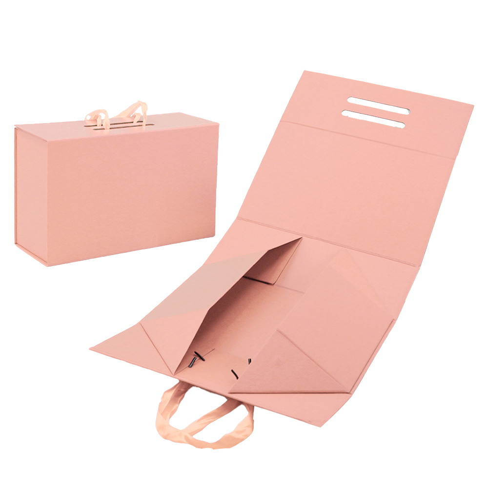 Custom Pink Magnetic Folding Boxes For Garment Packaging 03