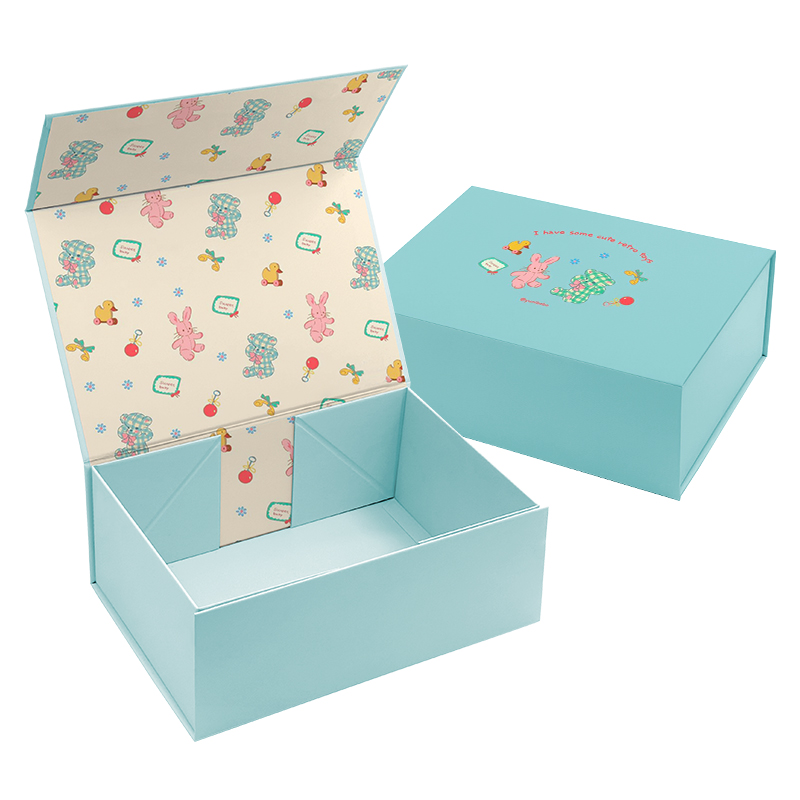 Custom Foldable Magnetic Closure Gift Boxes With Ribbon 05