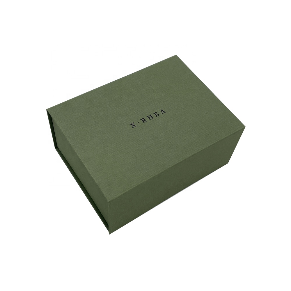 Custom Luxury Black Magnetic Folding Paper Boxes Packaging 01