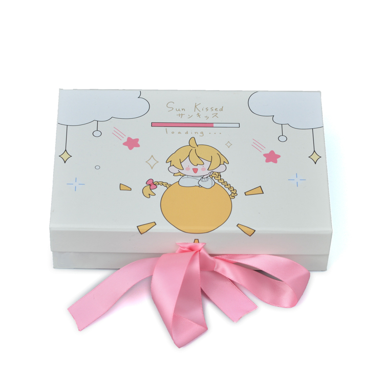 Custom Logo Magnetic Folding Gift Box with Ribbon for Cosmetic 01